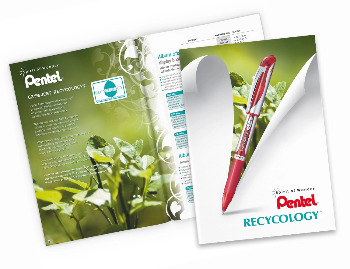 Katalog Pentel zaprojektowany w klimacie ekologicznym